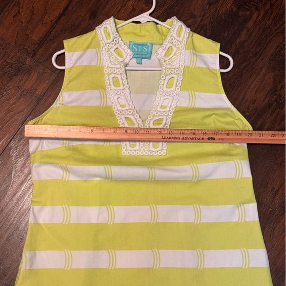 Sail to Sable STS Striped Womens XL Tunic Sleeveless V Neck Dress Easter Spring - Picture 11 of 15